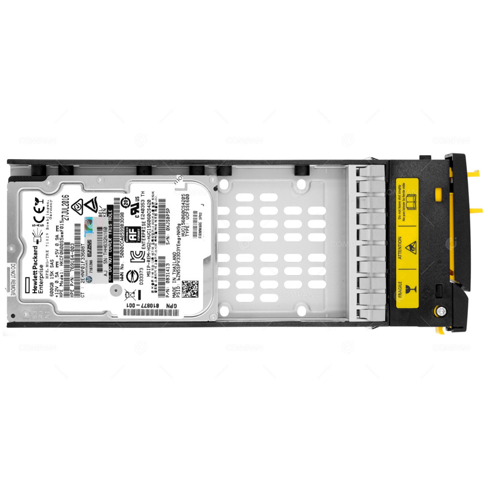 810765-001 HP HARD DRIVE 600GB 15K 12G SAS 2.5SFF FOR STORESERV 8000 769164-003, 810877-001, HUC156060CS4205